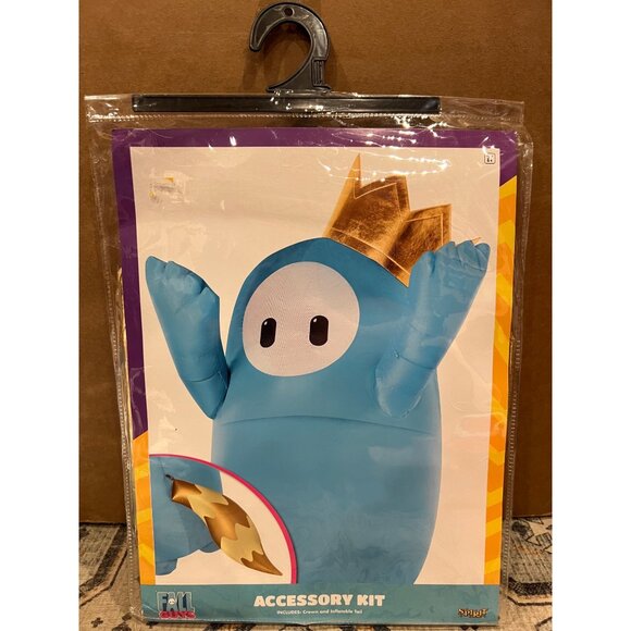 Fall Guys Youth Costume Accessory Kit - Crown &‎ Inflatable Tail Halloween - Picture 1 of 4